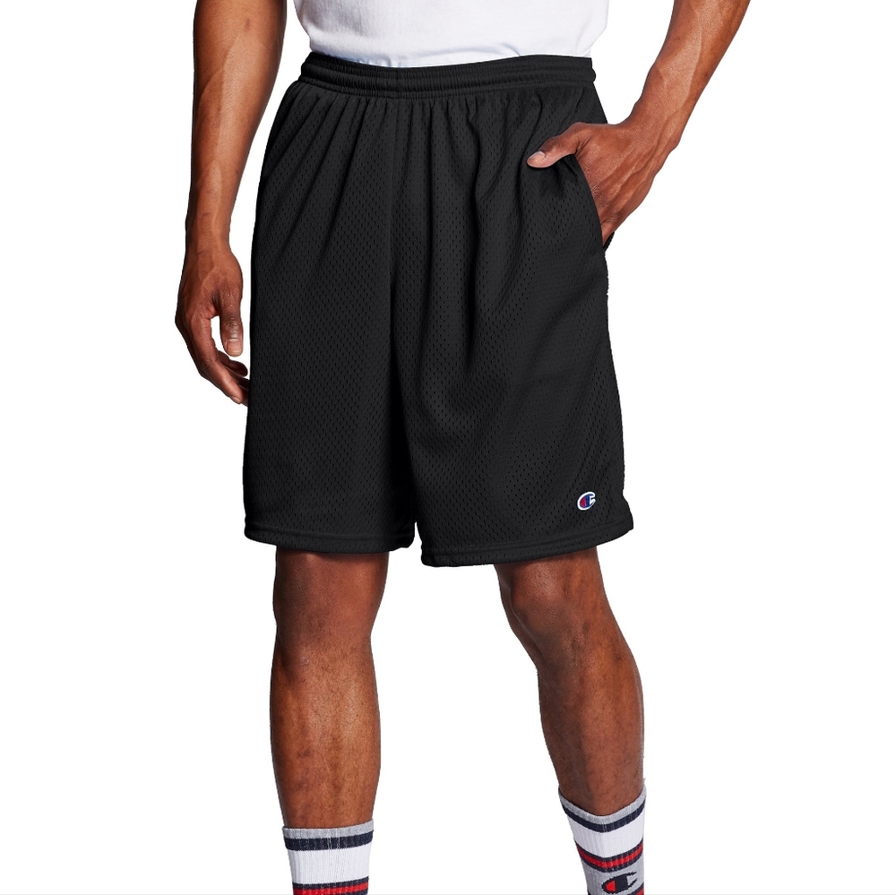 Champion Mens Mesh Shorts in Black